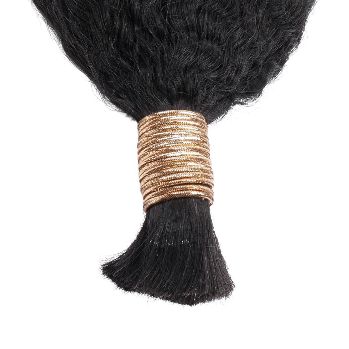 Kinky Straight Bulk 100% Human Braiding Hair