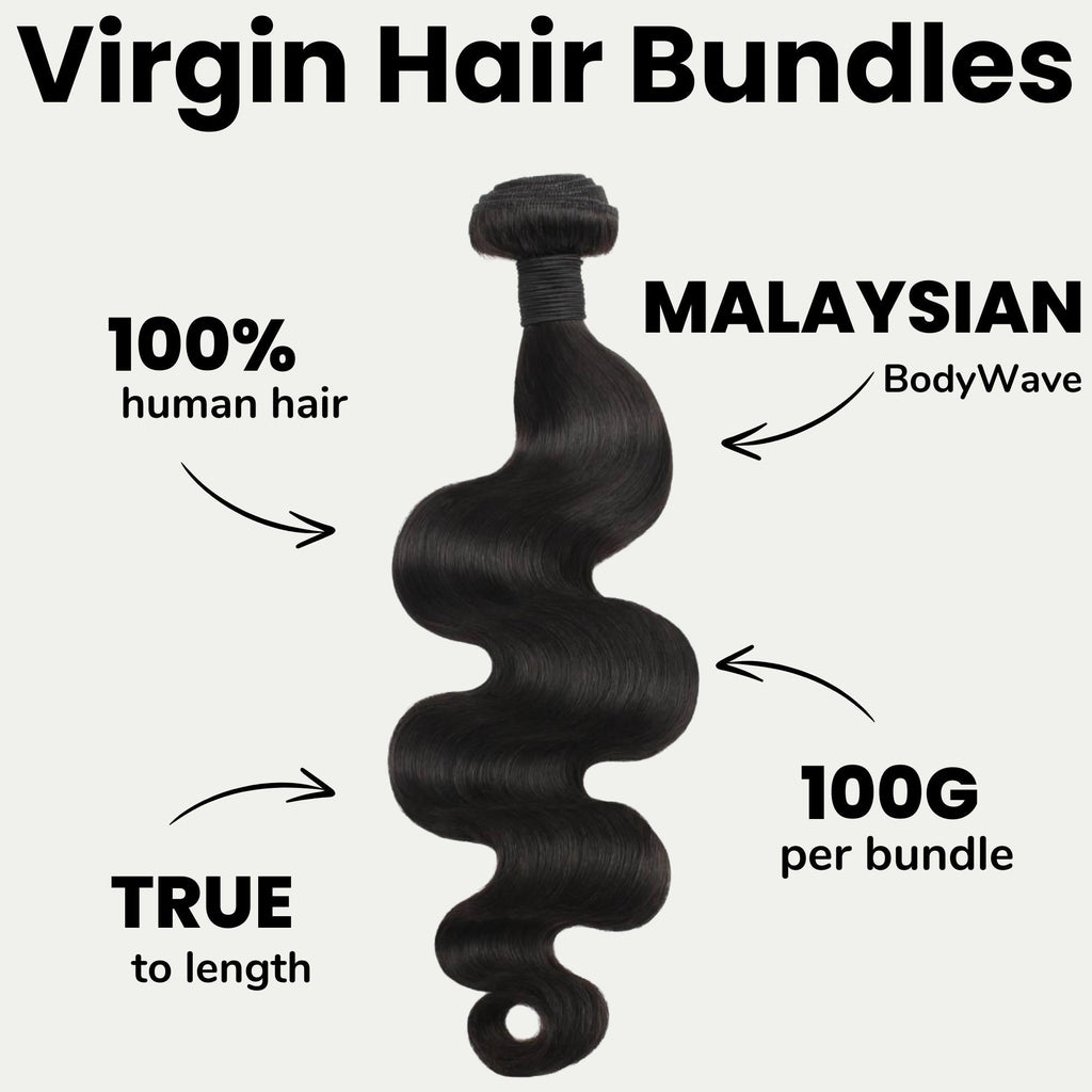 Malaysian Body Wave 100% Human Hair Bundles