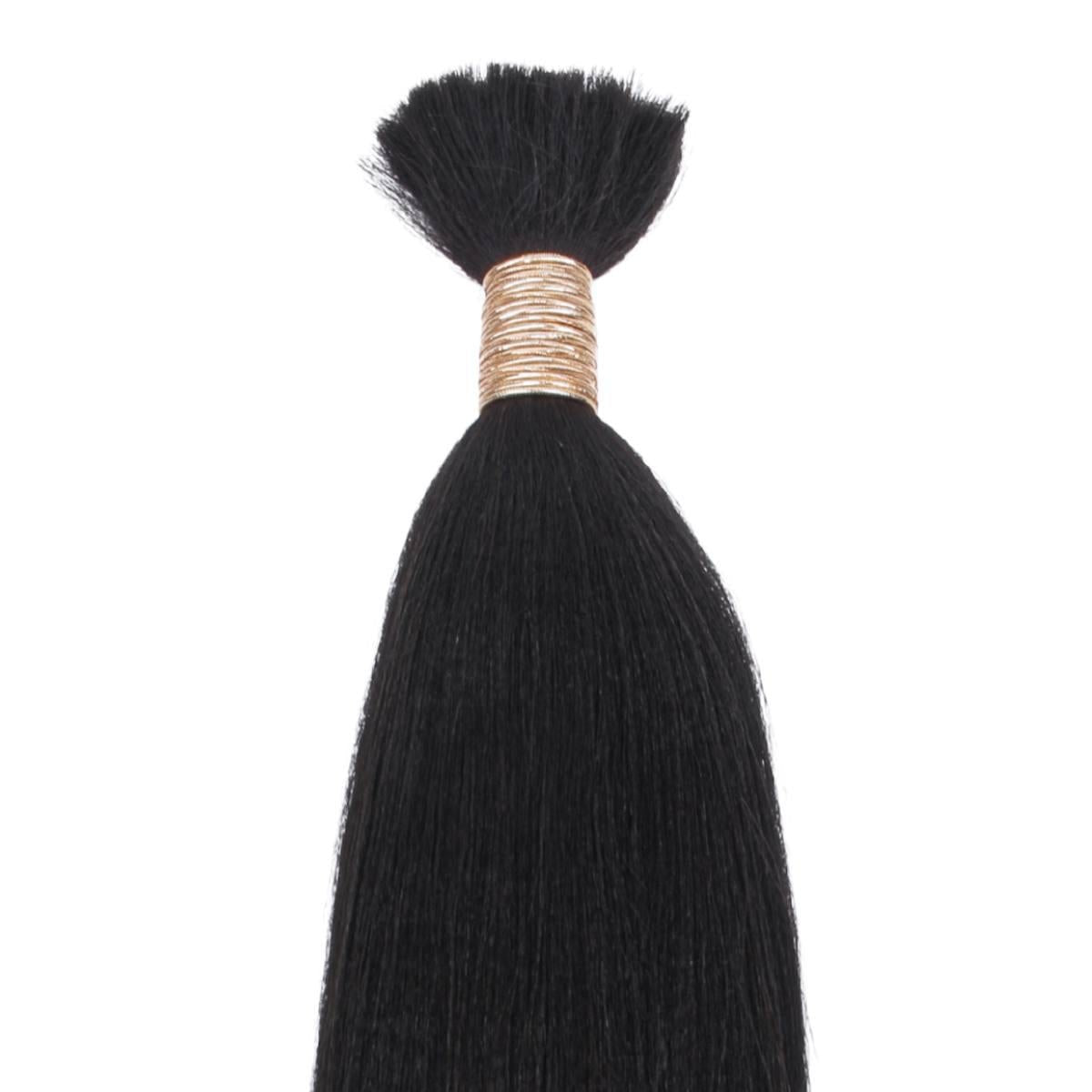 Yaki Straight Bulk 100% Human Braiding Hair