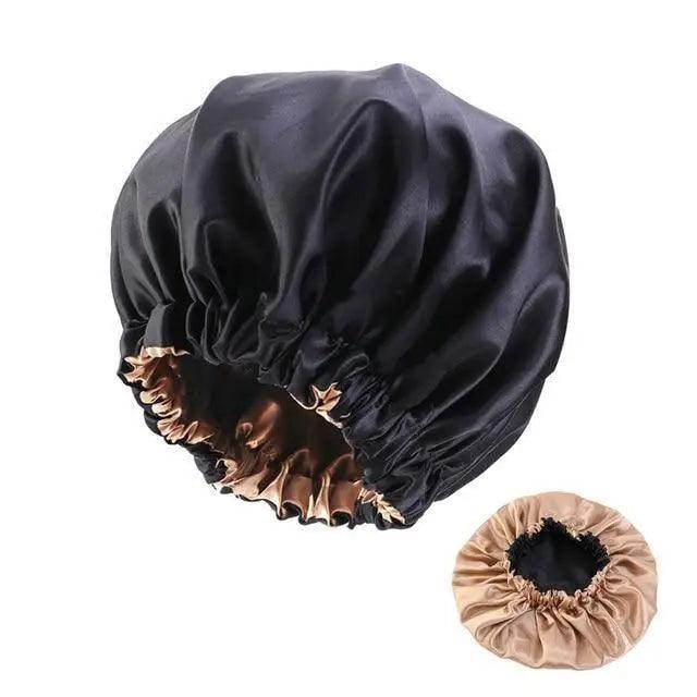 New Stunning Extra Large Satin Lined Bonnet Women Big Size Beauty Print Satin Silk Bonnet Sleep Night Cap Head Cover Bonnet Hat