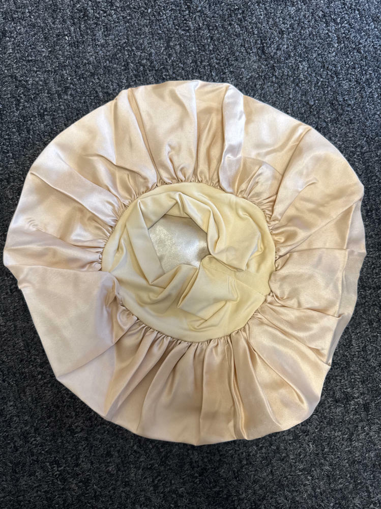 Silk Bonnet Satin Hair Bonnet for Black Women Champagne Color